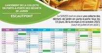 Calendrier de collecte des dechets de jardin ESCAU