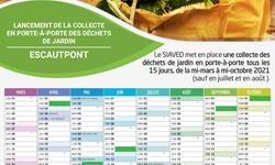 Calendrier de collecte des dechets de jardin ESCAU