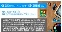 GREVE ECOLES - 05 Decembre - ACCUEIL MINIMUM